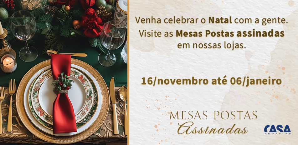 Mesas Postas Assinadas Natalinas
